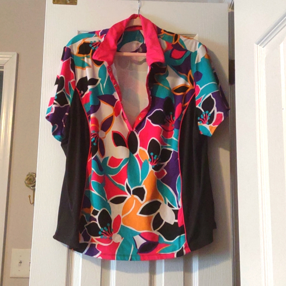 Colorful Ruby Rd. Pullover Tunic 3X